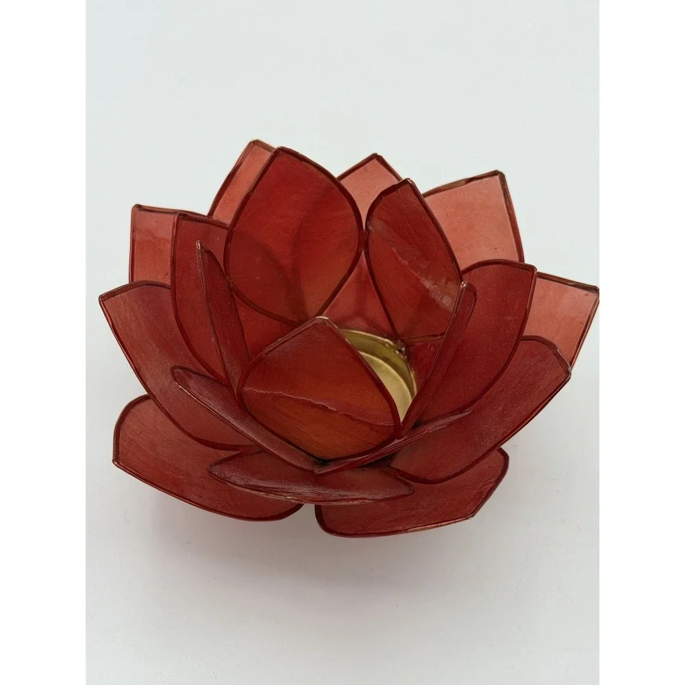 Vintage Handcrafted lotus flower tealight candle Holder